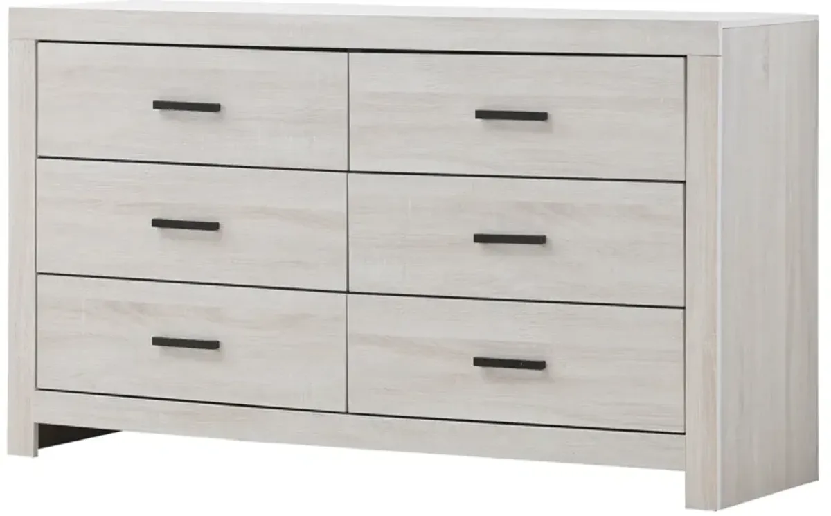 Coaster Brantford 6-Drawer Dresser Coastal White