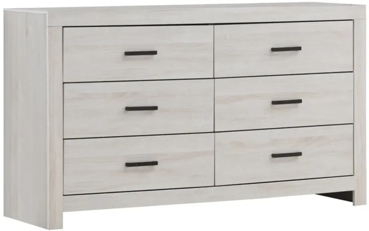 Coaster Brantford 6-Drawer Dresser Coastal White