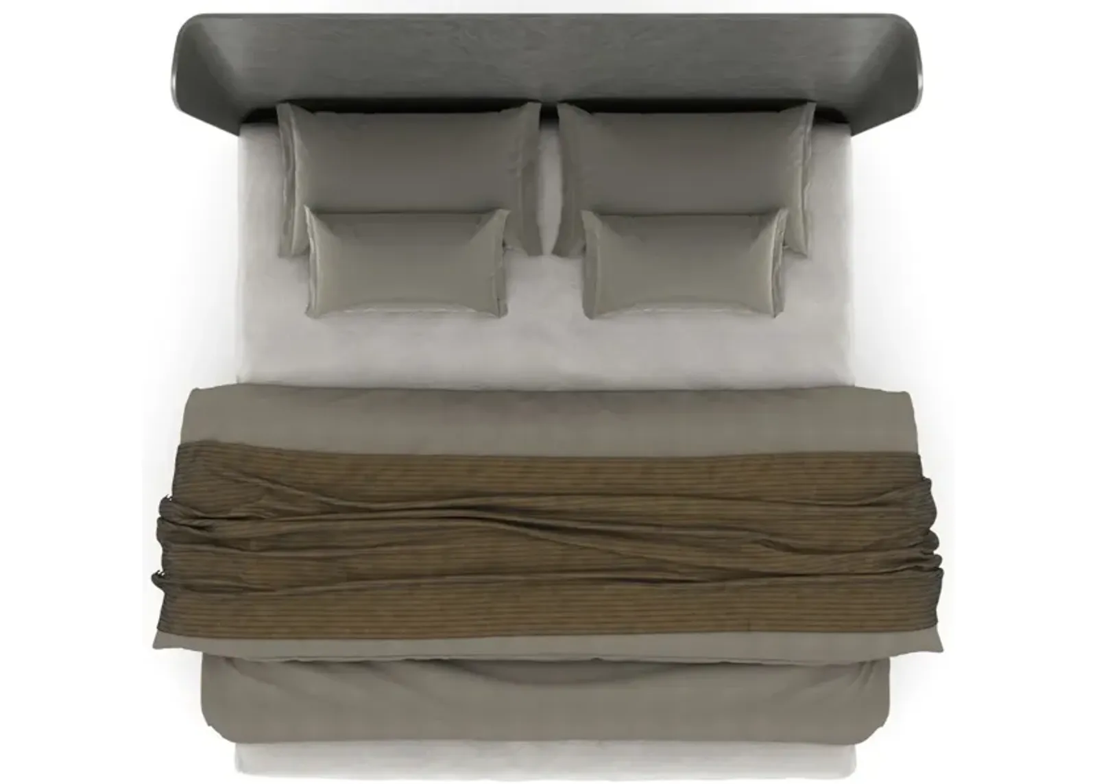 CONTINENTAL CALIFORNIA KING BED IN ARGENTO (MEDIUM GREY WOOD FINISH)