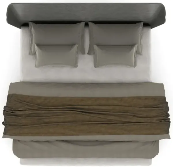 Casa Inspirata Continental California King Bed in Argento Medium Grey Wood Finish