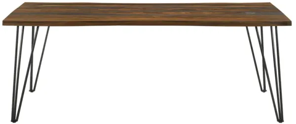 Coaster Neve 80 Inch Live Edge Dining Table Grey Sheesham