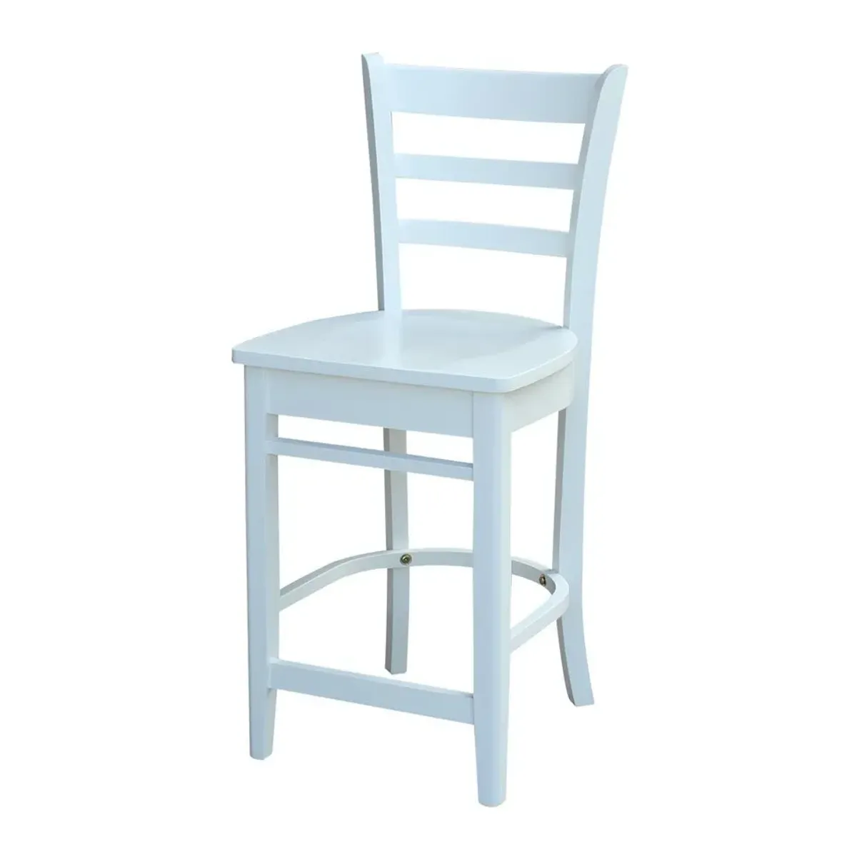 John Thomas Dining Essentials Emily Wood Stool in Pure White