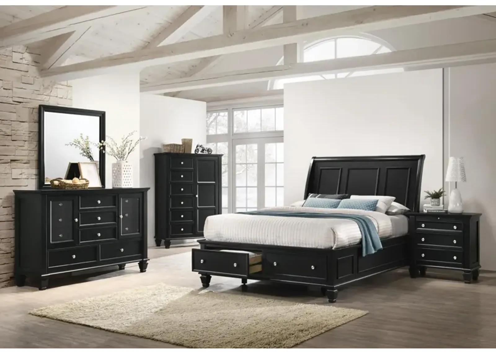 Coaster Sandy Beach 5-Drawer Bedroom Chest Black