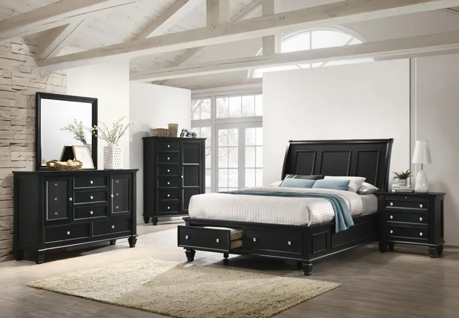 Coaster Sandy Beach 5-Drawer Bedroom Chest Black