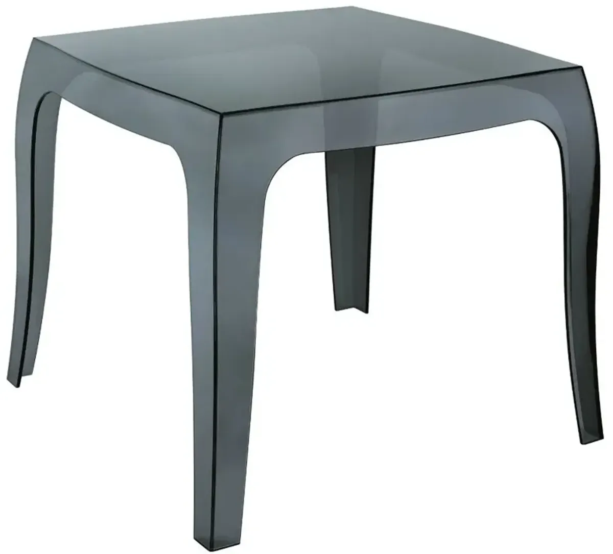 Compamia Queen Polycarbonate Side Table Transparent Black