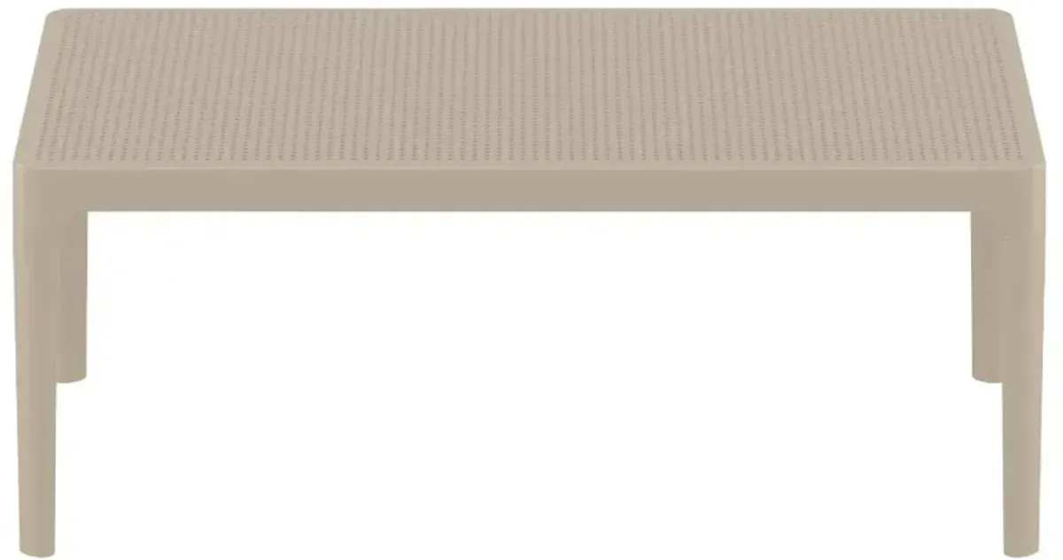 Compamia 39 Inch Outdoor Sky Lounge Coffee Table Taupe