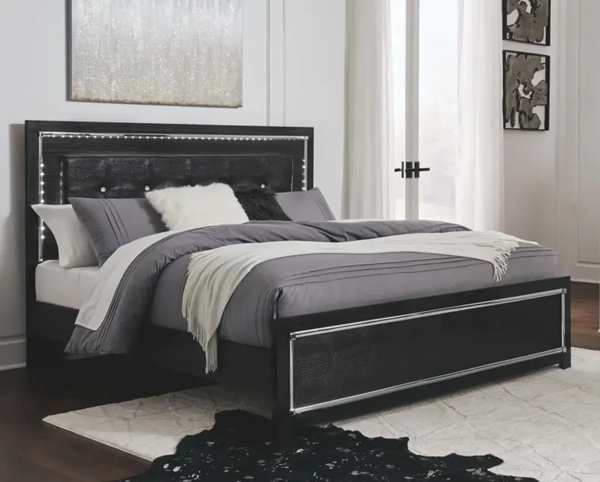 Ashley Kaydell Black King Upholstered Panel Bed