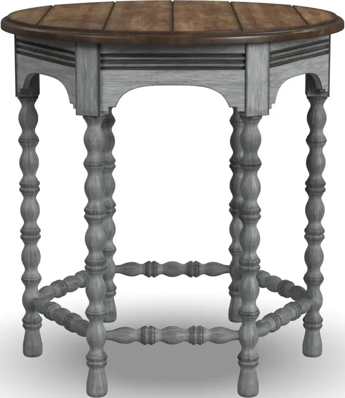 Flexsteel Plymouth Distressed Gray Wash Lamp Table