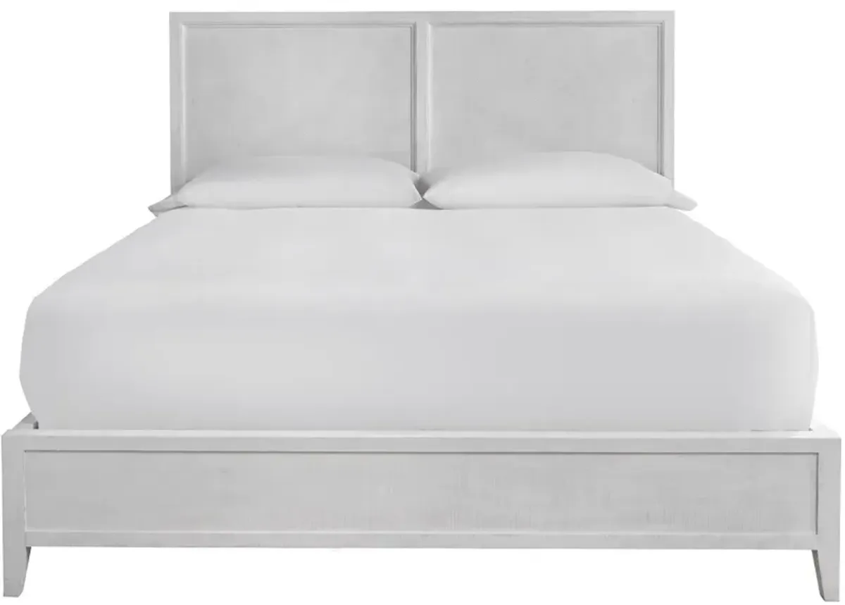 Universal Modern Farmhouse Ames Cool White King Bed