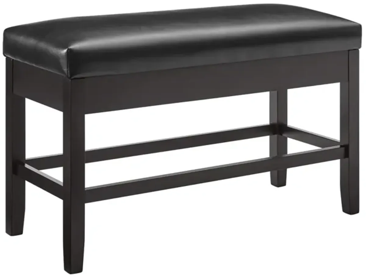 Steve Silver Carrara Black Storage Counter Bench