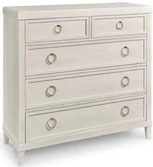 Bassett Ventura Shell White 5-Drawer Chest