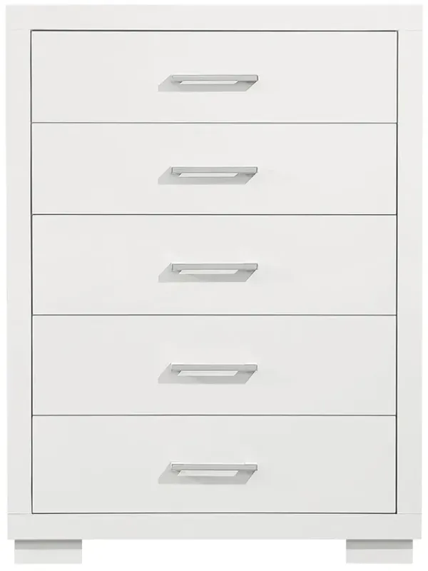 Coaster Jessica 5-Drawer Bedroom Chest Cream White