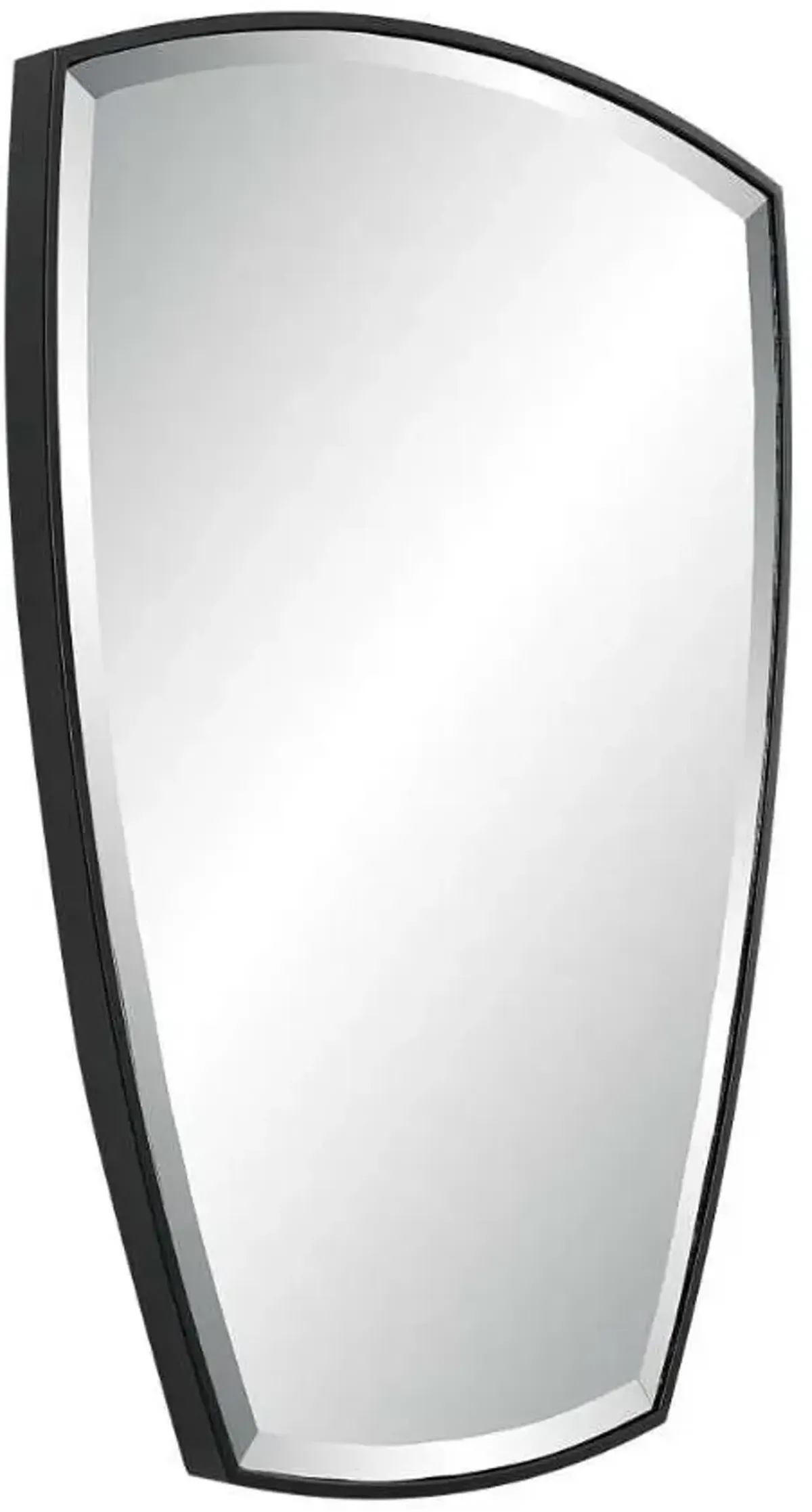 Uttermost Crest Satin Black Curved Mirror