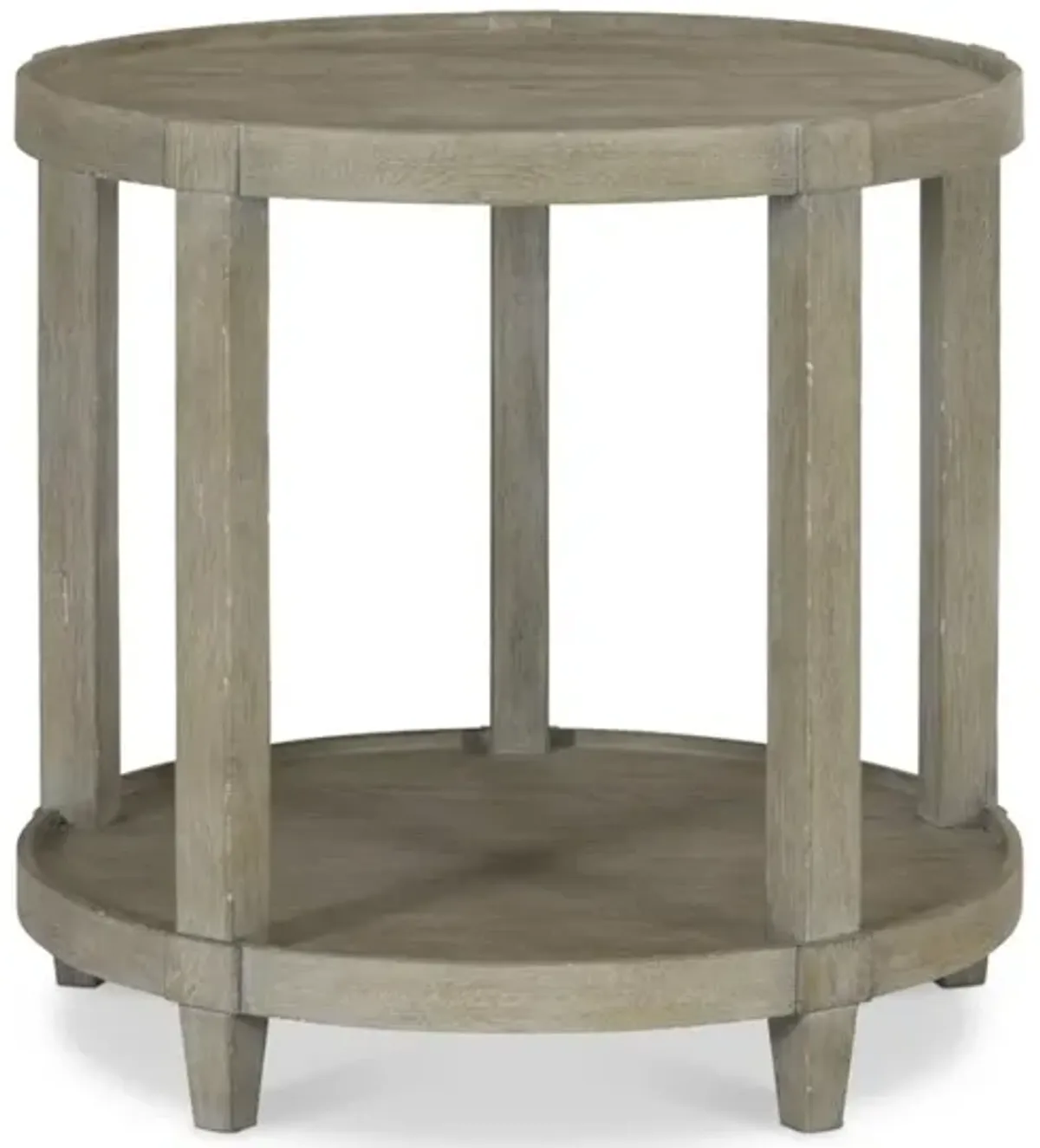 Bernhardt Albion Pewter Round Side Table