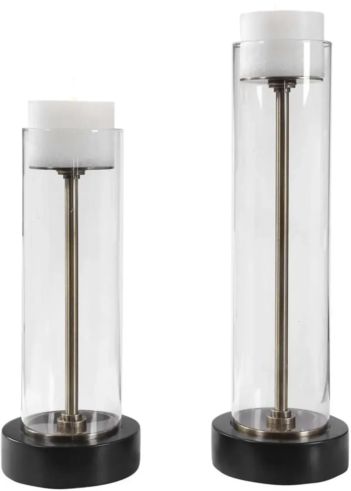 Uttermost Charvi 2-Piece Glass Candle Holders