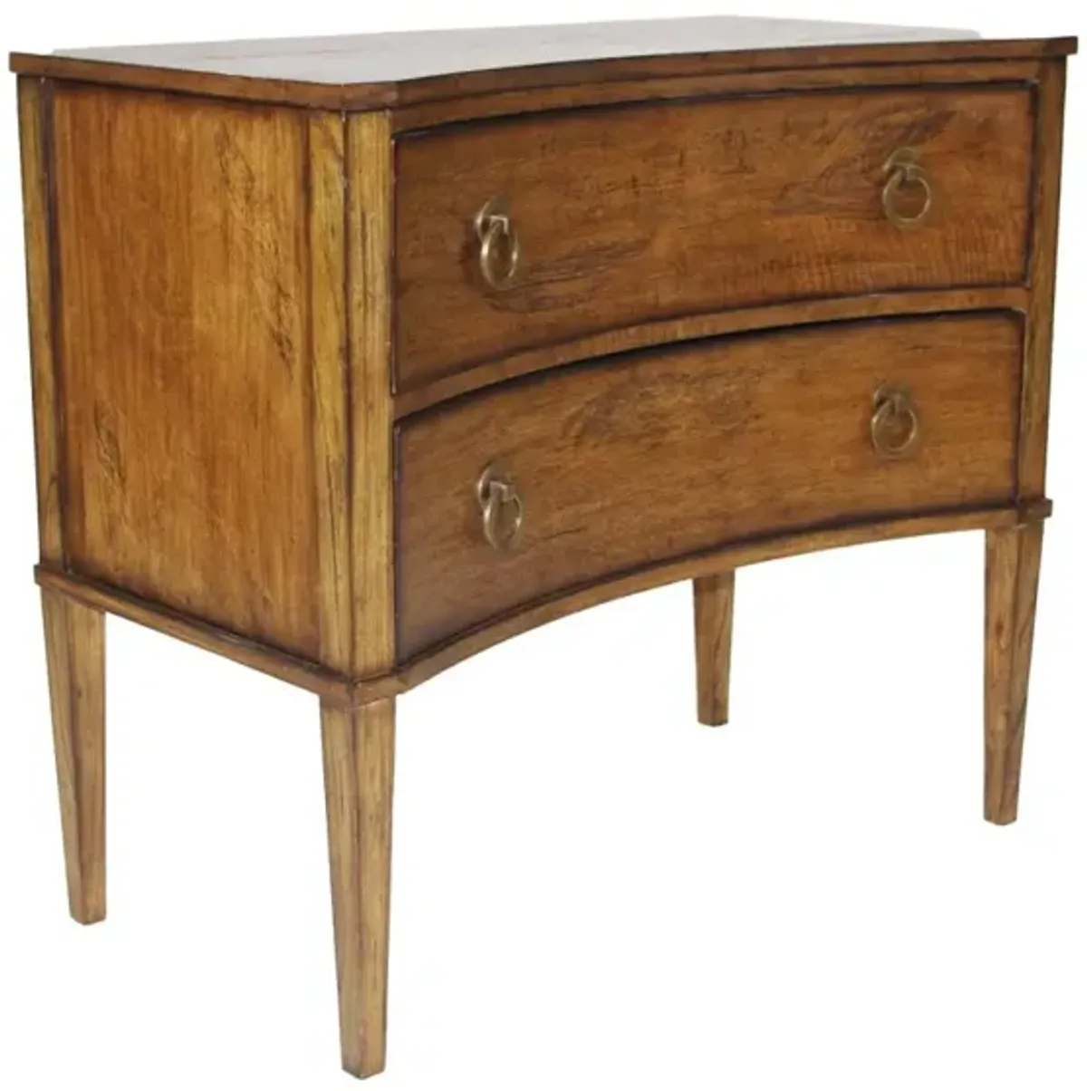 Noble Furniture Burlington 2-Drawer Chest Distressed Rustic Pecan Finish