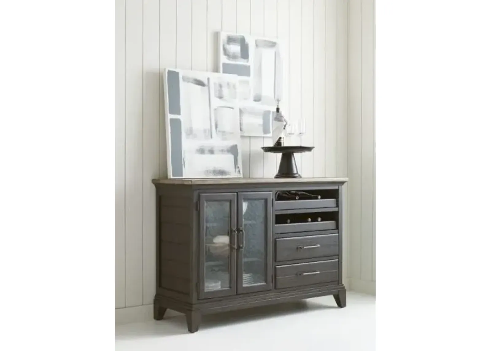 Kincaid Plank Road Pleasant Hill Wine Server in Charcoal