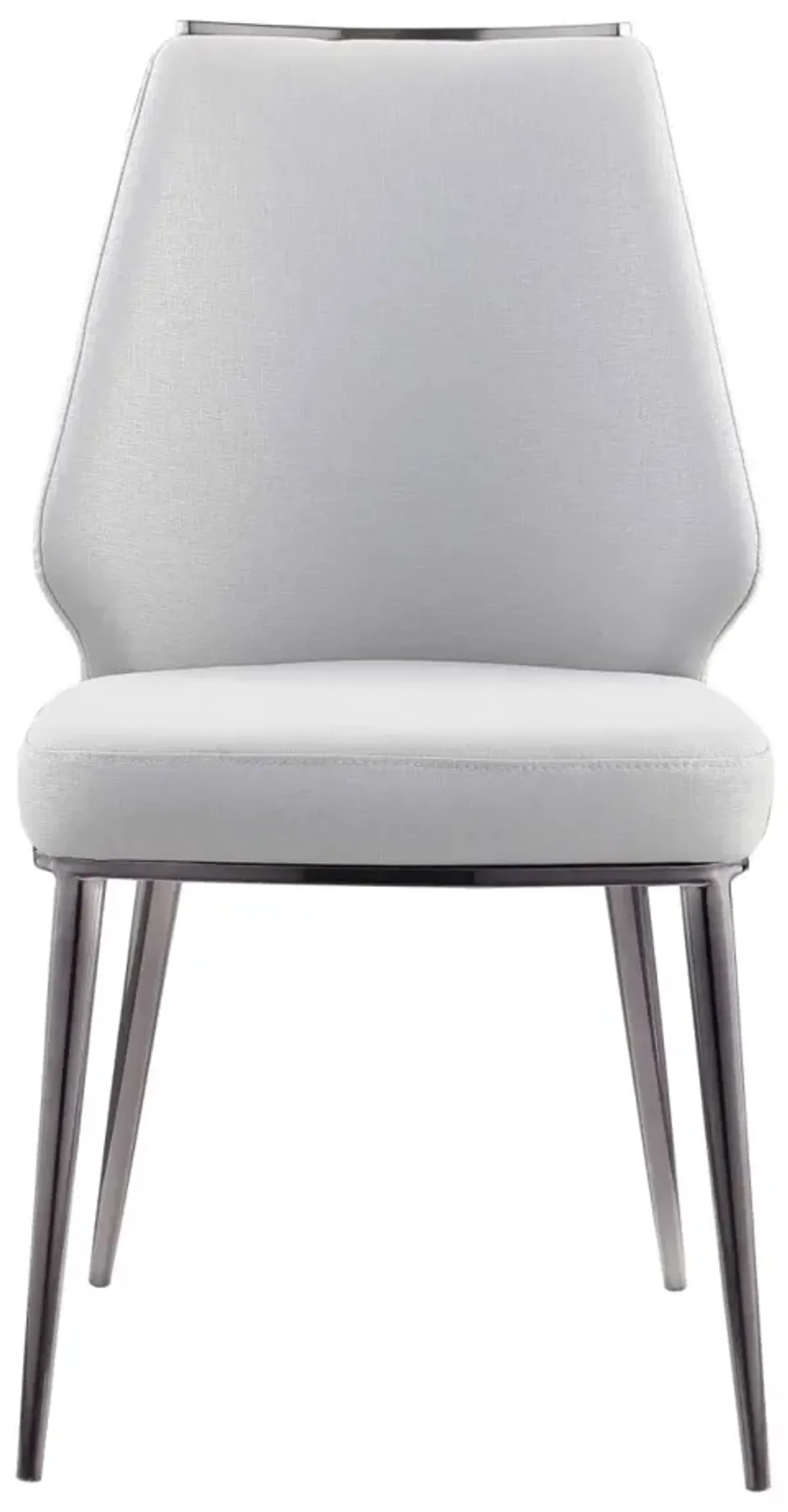 Chintaly Tabatha Grey Contemporary Curved Back Side Chair