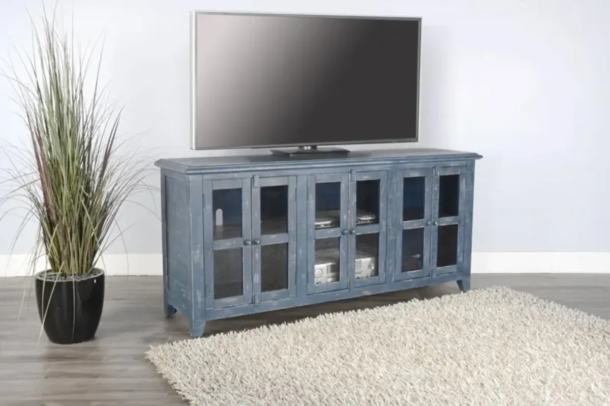 Sunny Designs Marina Ocean Blue 70 Inch TV Stand Console