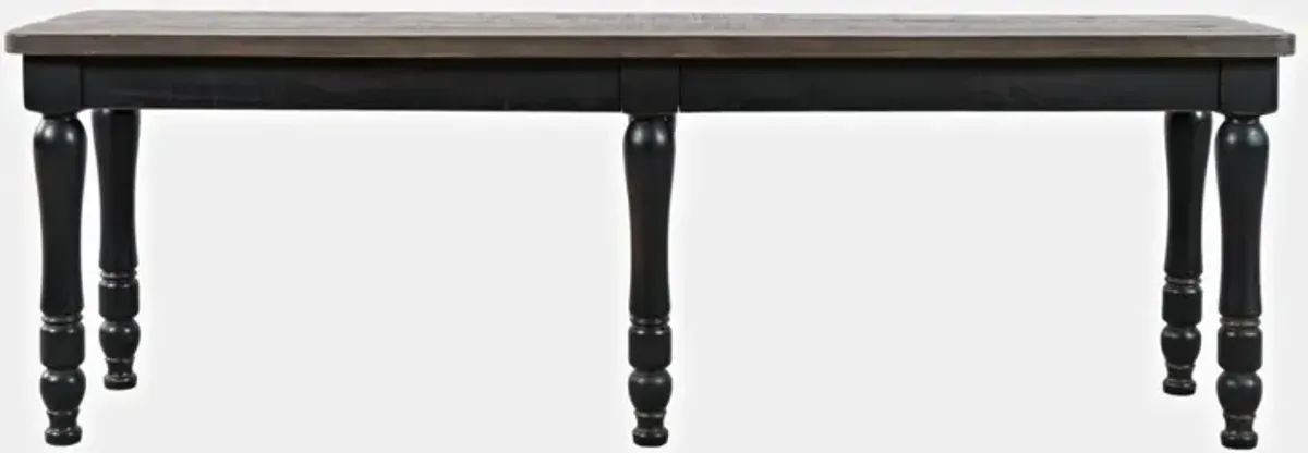 Jofran Madison County Dining Bench Vintage Black