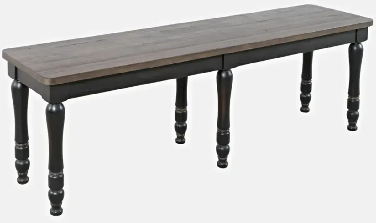 Jofran Madison County Dining Bench Vintage Black