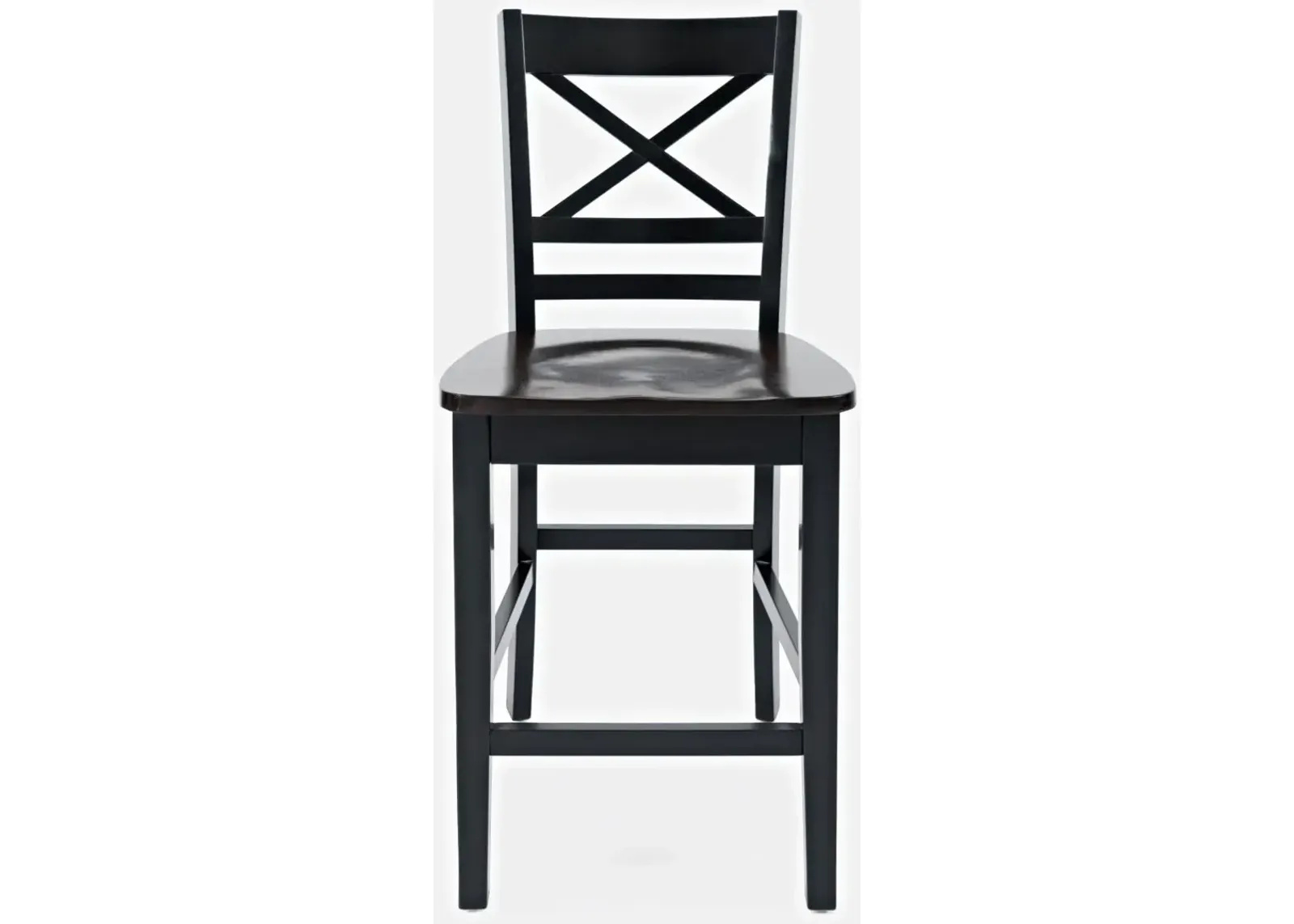 Jofran Asbury Park X-Back Stool Black/Autumn Brown