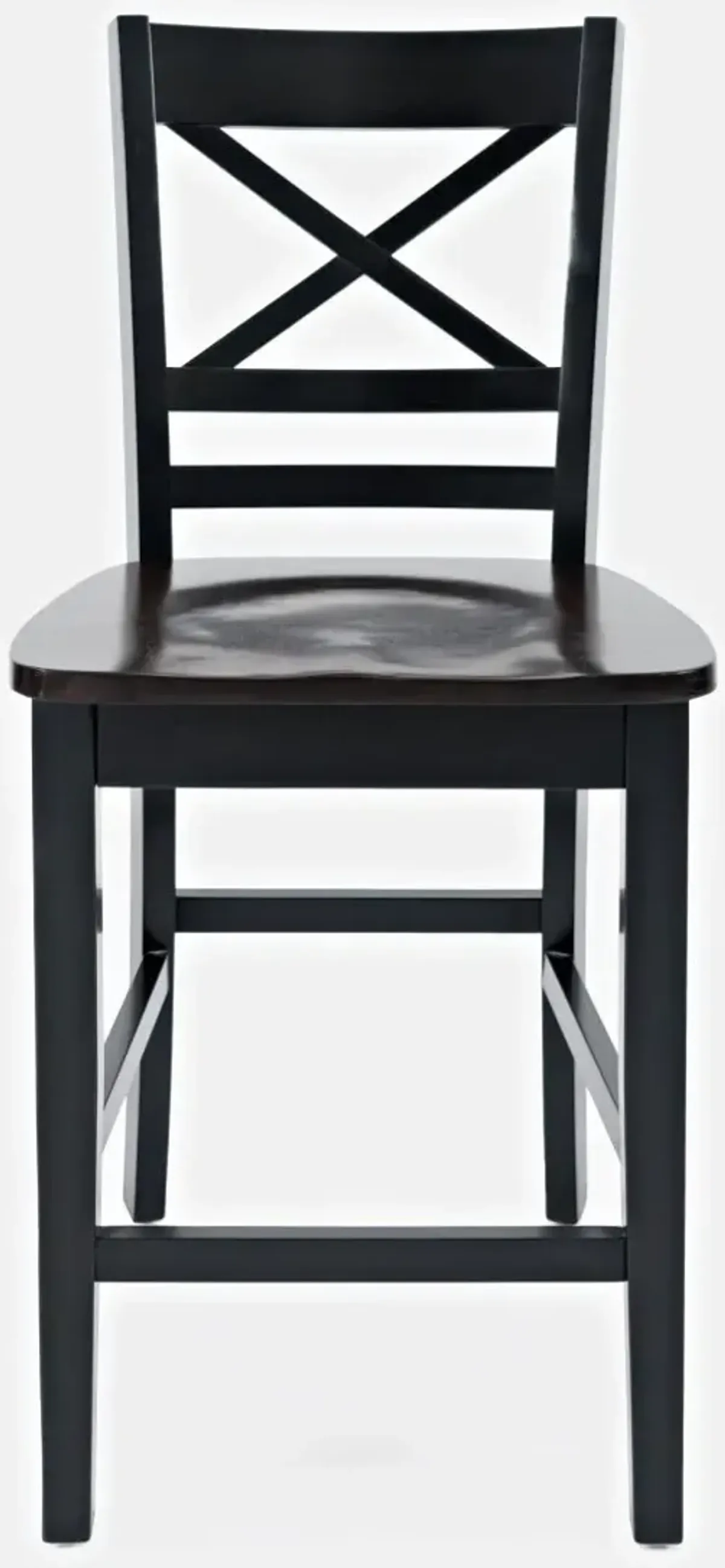 Jofran Asbury Park X-Back Stool Black/Autumn Brown