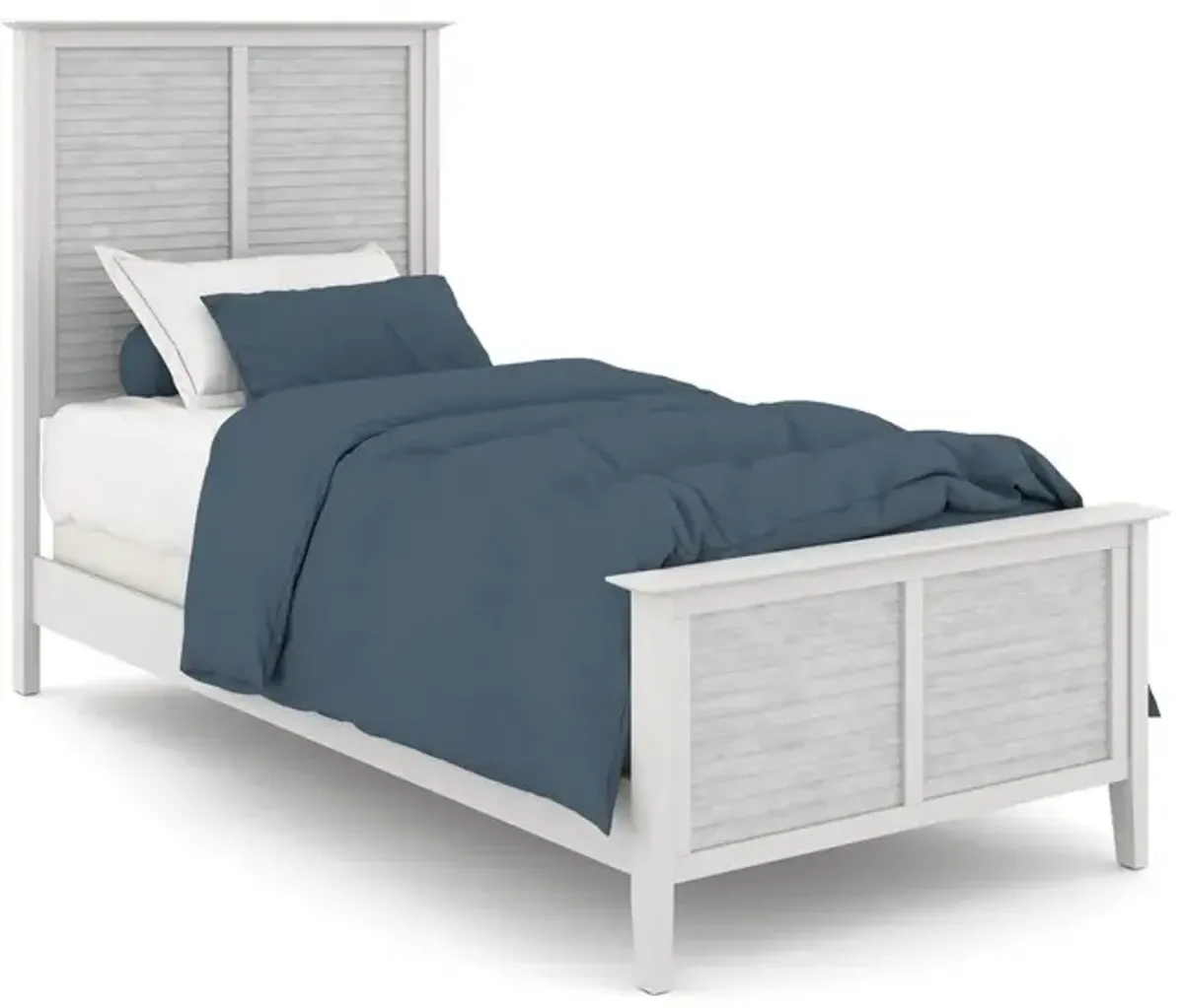 John Thomas High Tide Hampton Twin Bed in Chalk & White