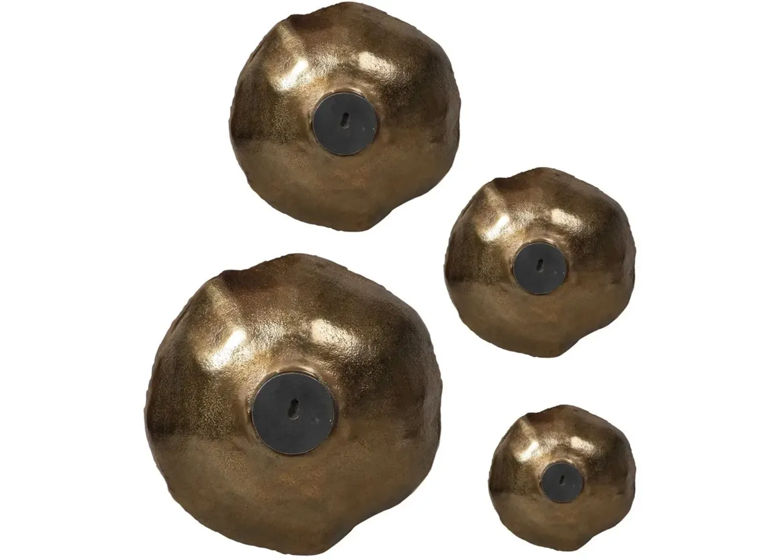 Uttermost Lucky 4-Piece Vintage Brass Coins Wall Bowl Set