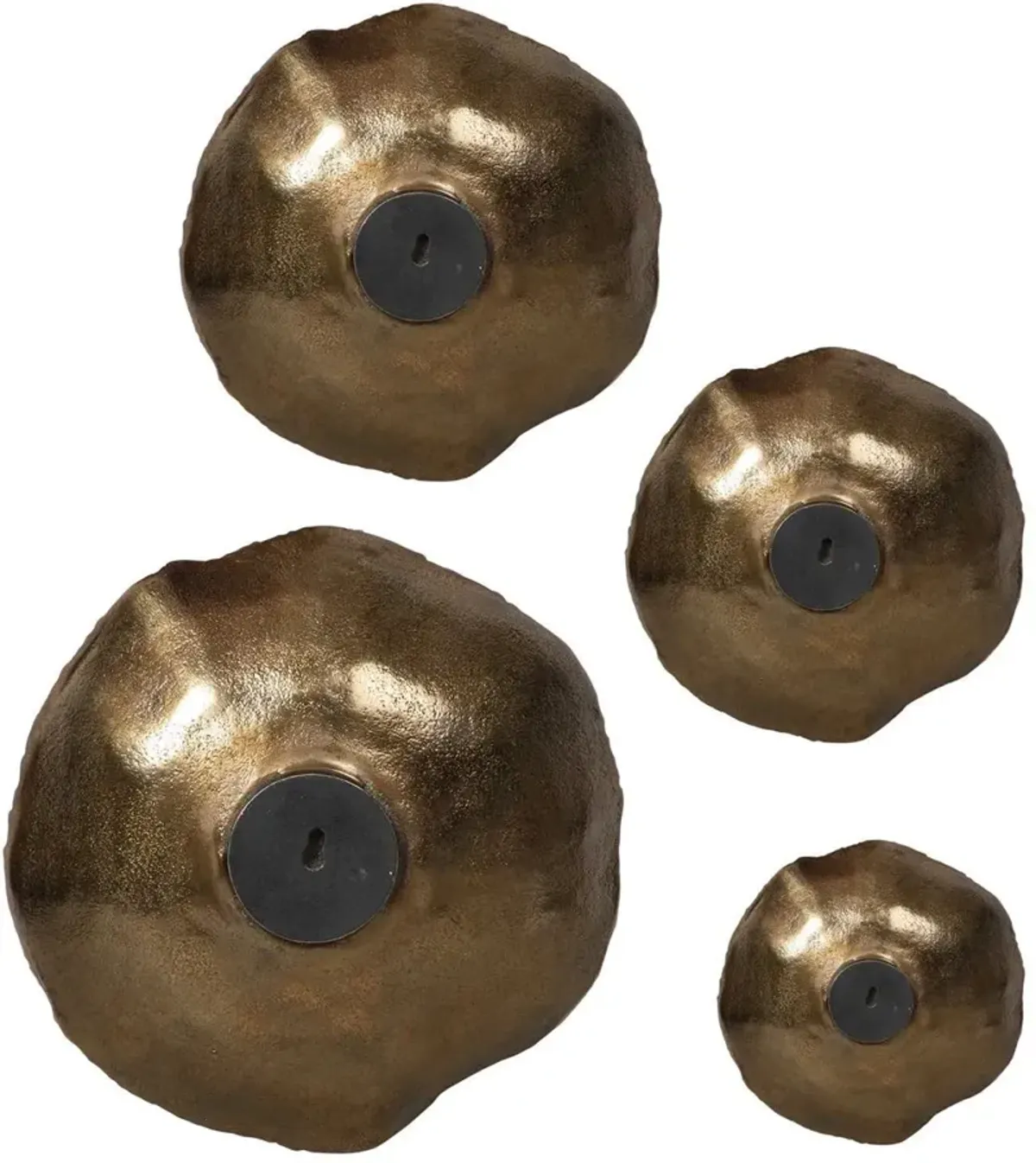 Uttermost Lucky 4-Piece Vintage Brass Coins Wall Bowl Set