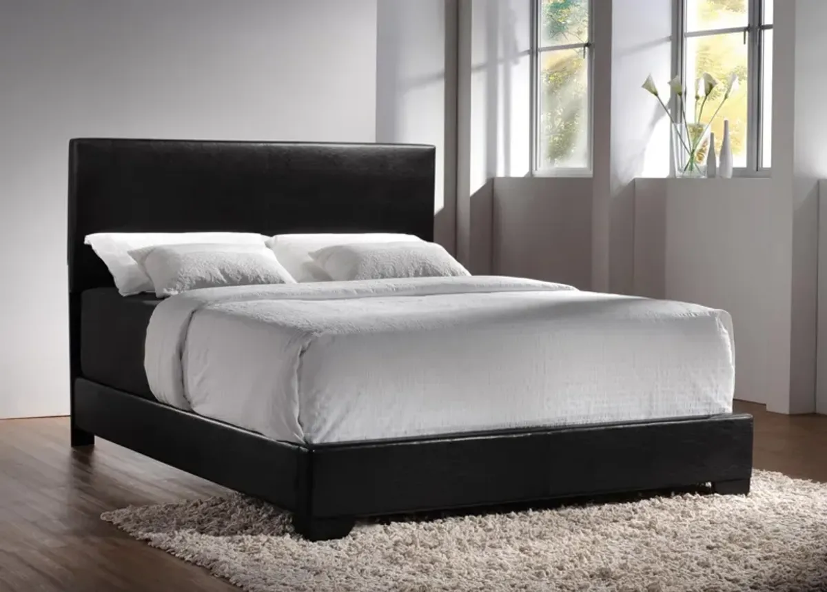 Coaster Conner Upholstered Queen Panel Bed Black