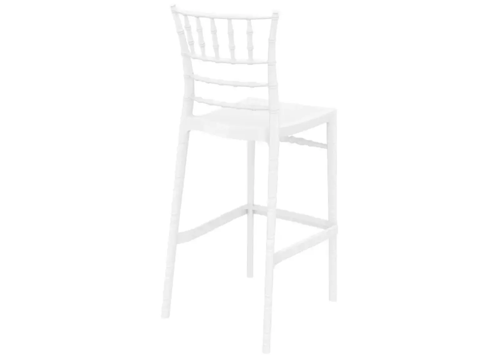 CHIAVARI POLYCARBONATE BAR STOOL GLOSSY WHITE