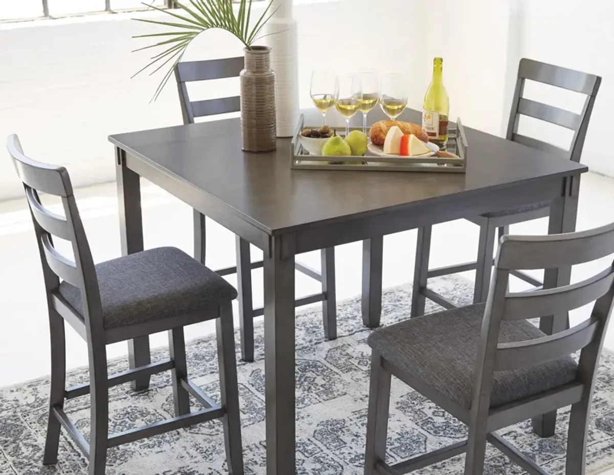 Ashley Bridson Counter Height Dining Table & Bar Stools Gray