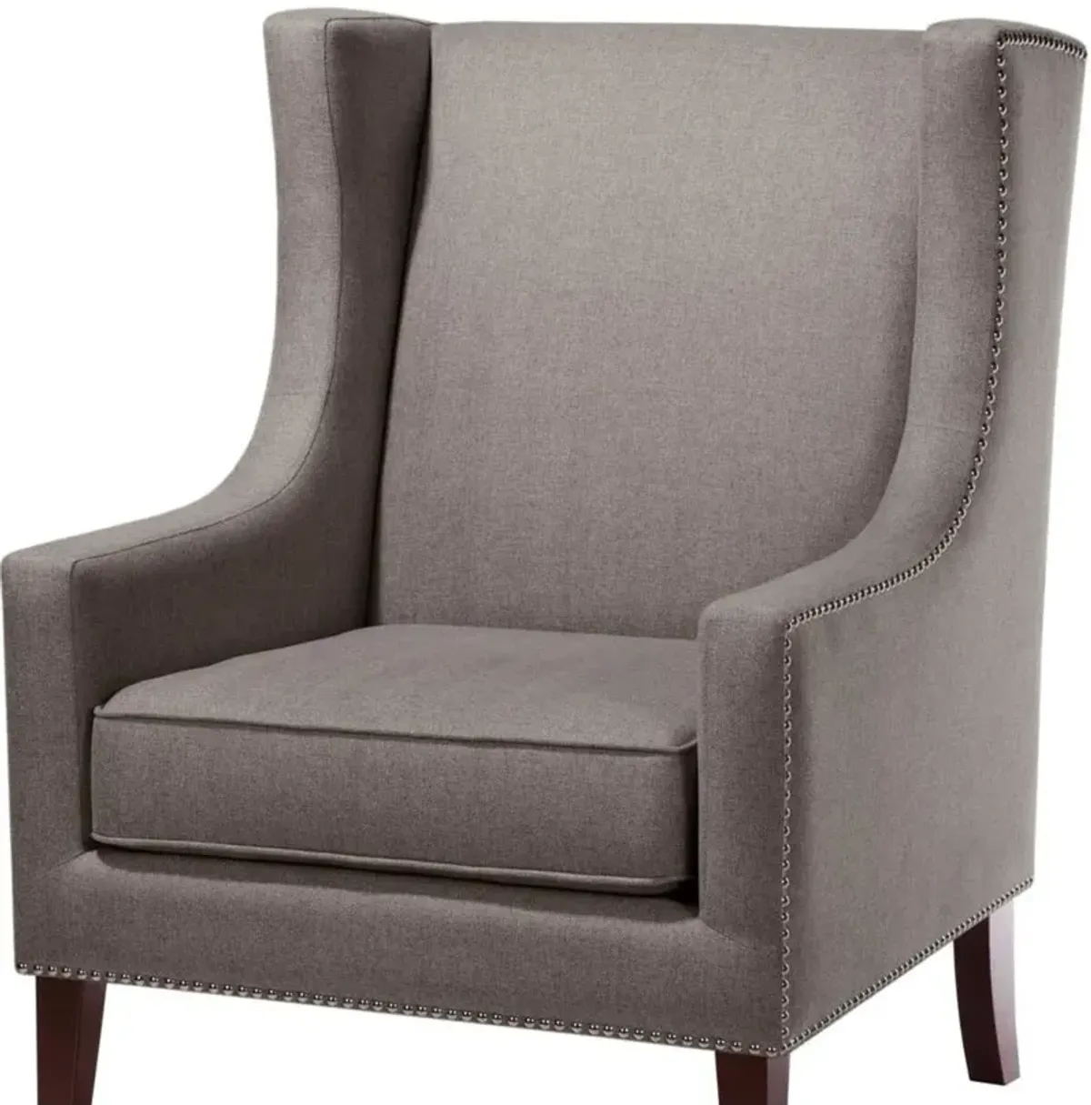 Olliix Madison Park Dark Gray Barton Wing Chair