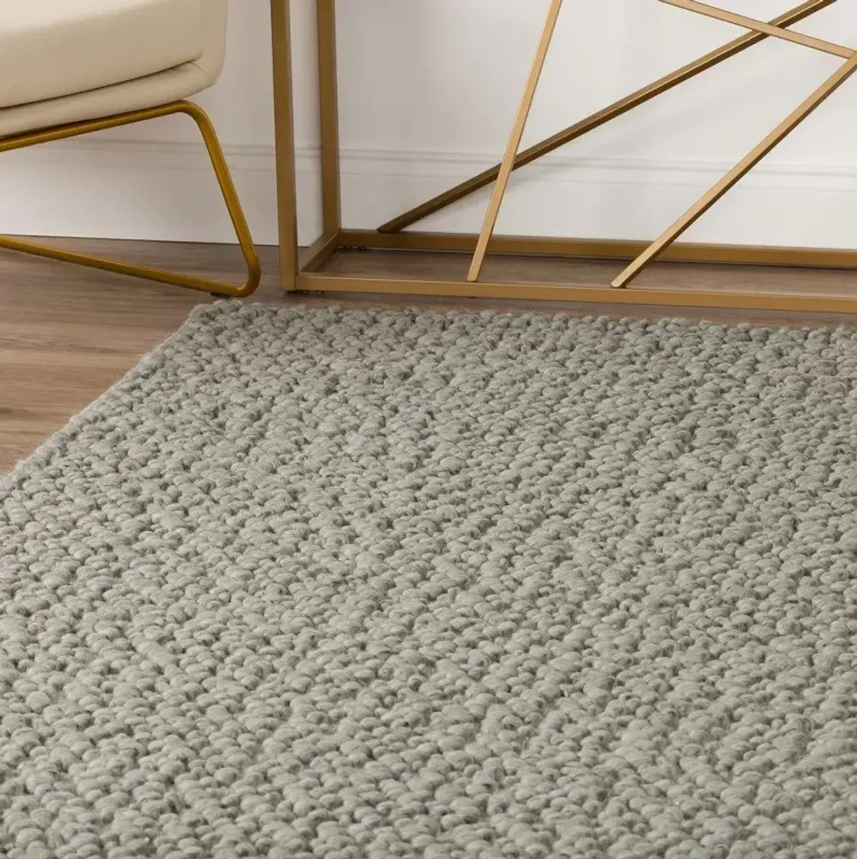 GORBEA SILVER 5'X8' AREA RUG