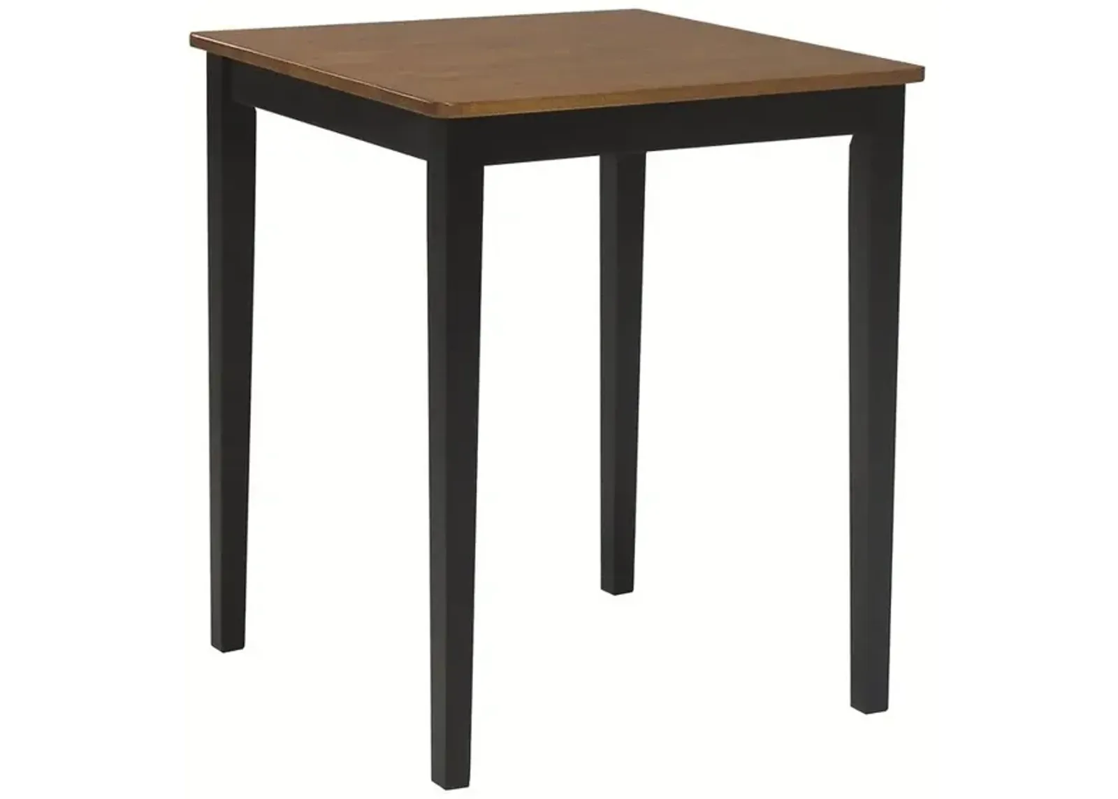 John Thomas Dining Essentials 36 Inch Square Table with 36 Inch Shaker Legs in Cherry/Black