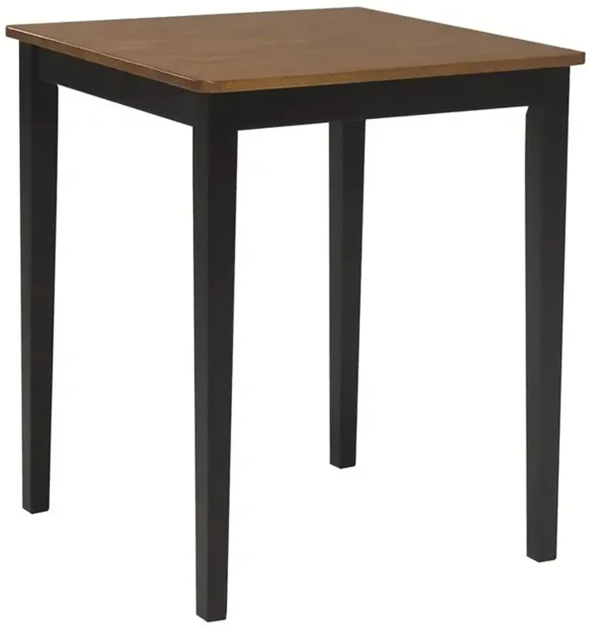 John Thomas Dining Essentials 36 Inch Square Table with 36 Inch Shaker Legs in Cherry/Black