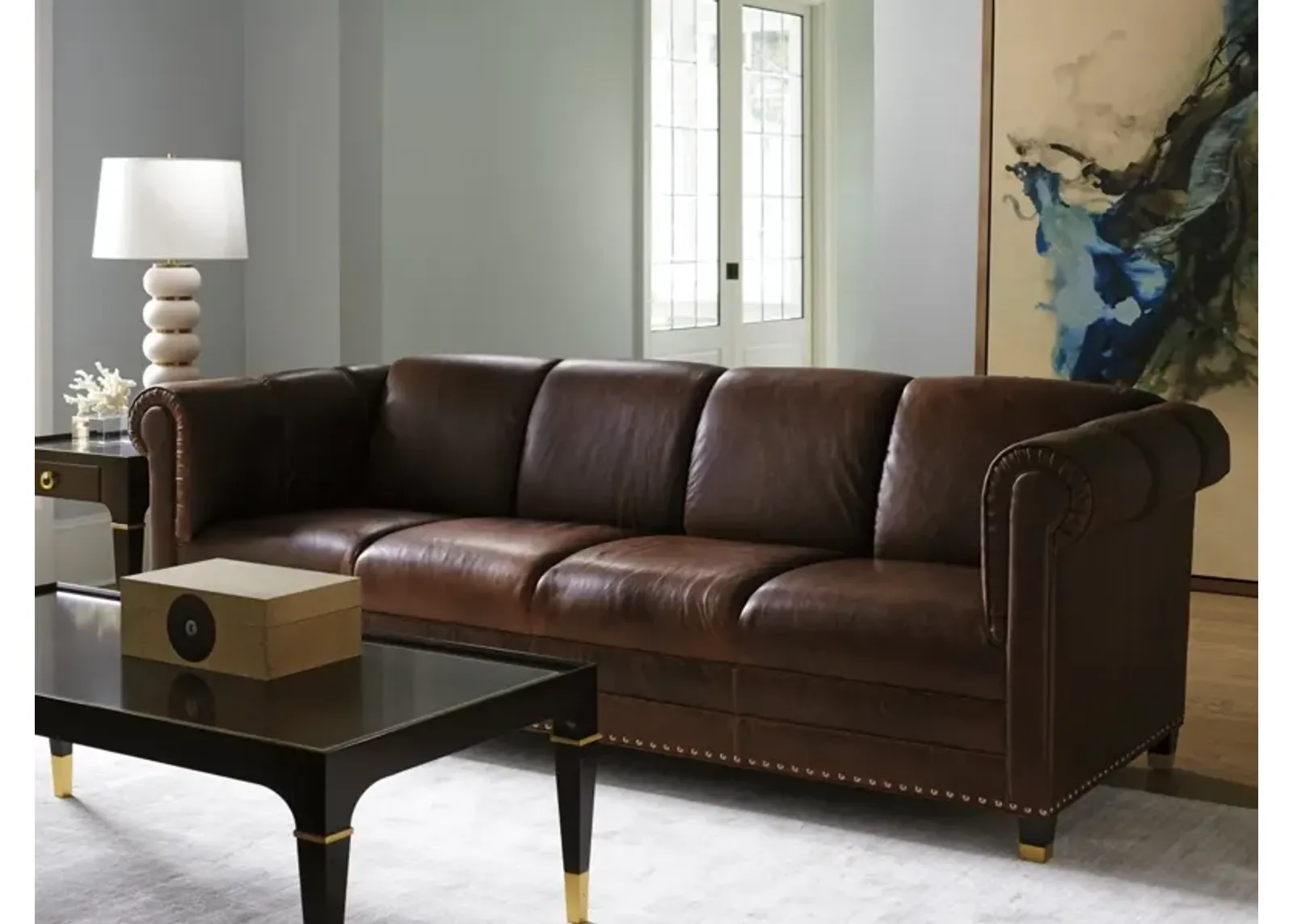 SPRINGFIELD LEATHER SOFA CARLYLE