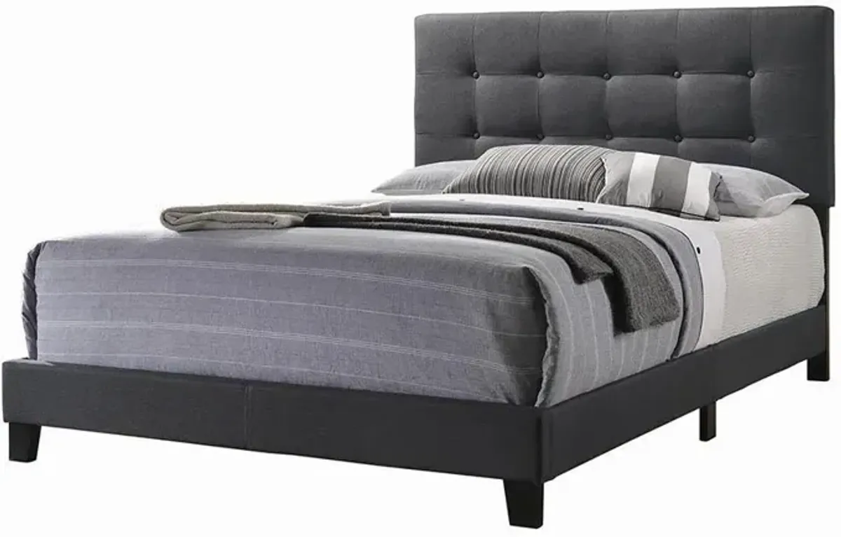 Coaster Mapes Upholstered Full Panel Bed Charcoal