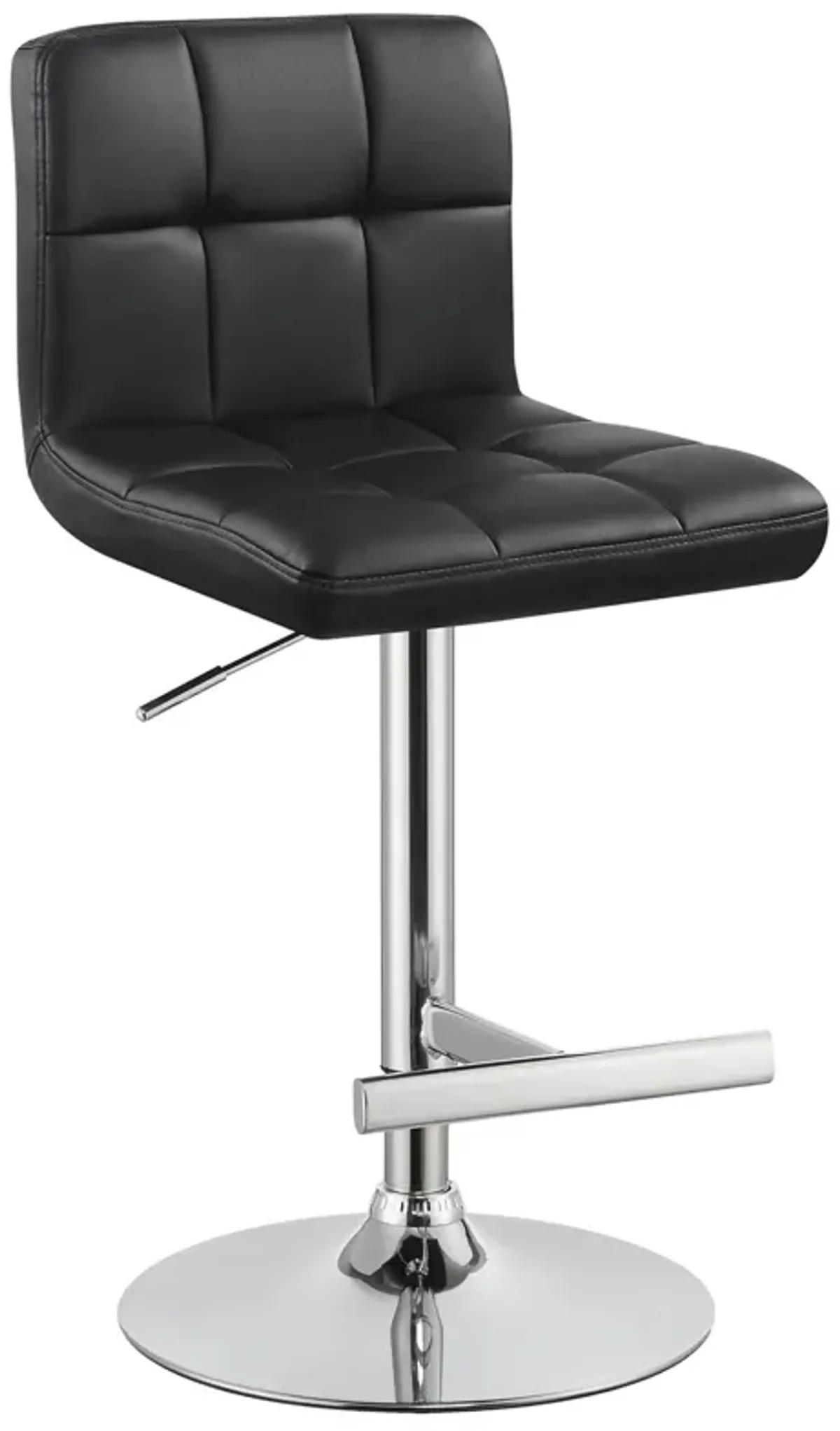 Coaster Lenny Upholstered Adjustable Bar Stool Black