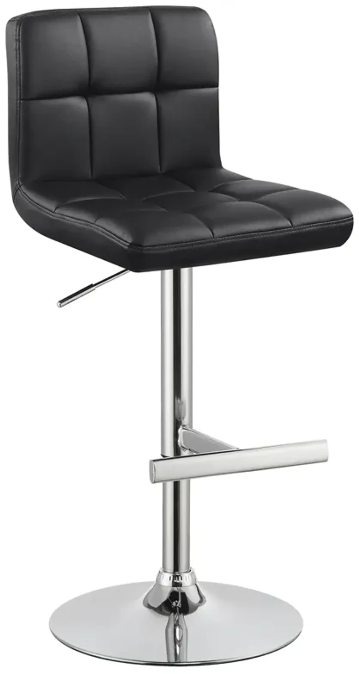 Coaster Lenny Upholstered Adjustable Bar Stool Black