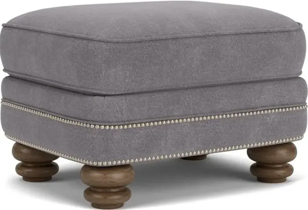 Flexsteel Bay Bridge Gray Fabric Charcoal Ottoman