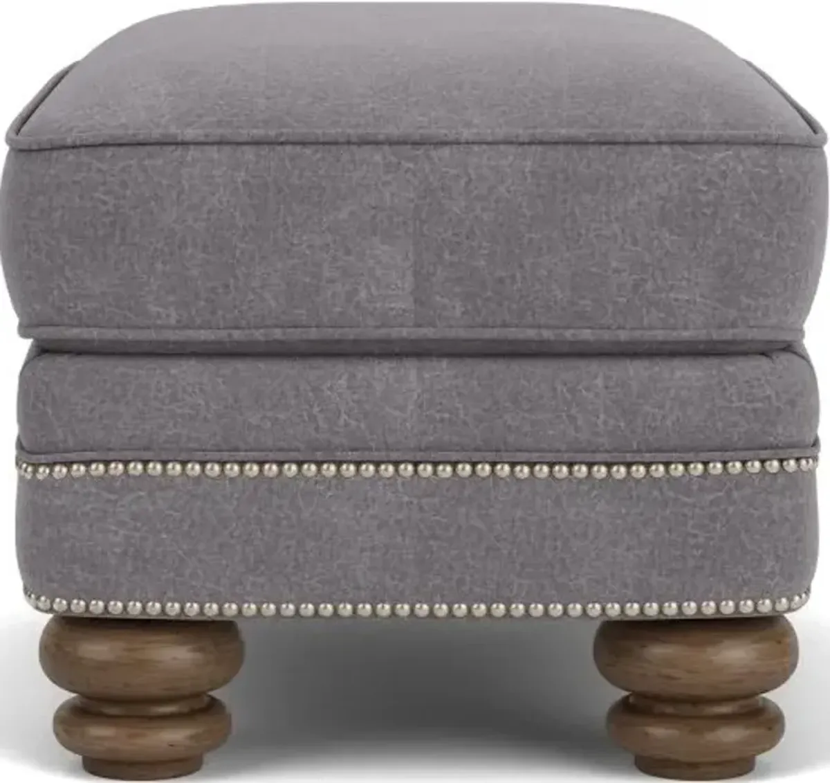 Flexsteel Bay Bridge Gray Fabric Charcoal Ottoman