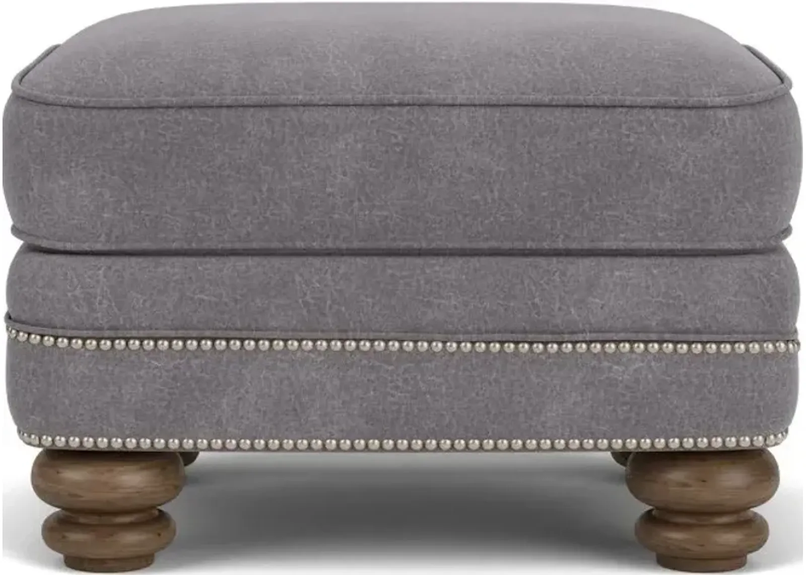 Flexsteel Bay Bridge Gray Fabric Charcoal Ottoman