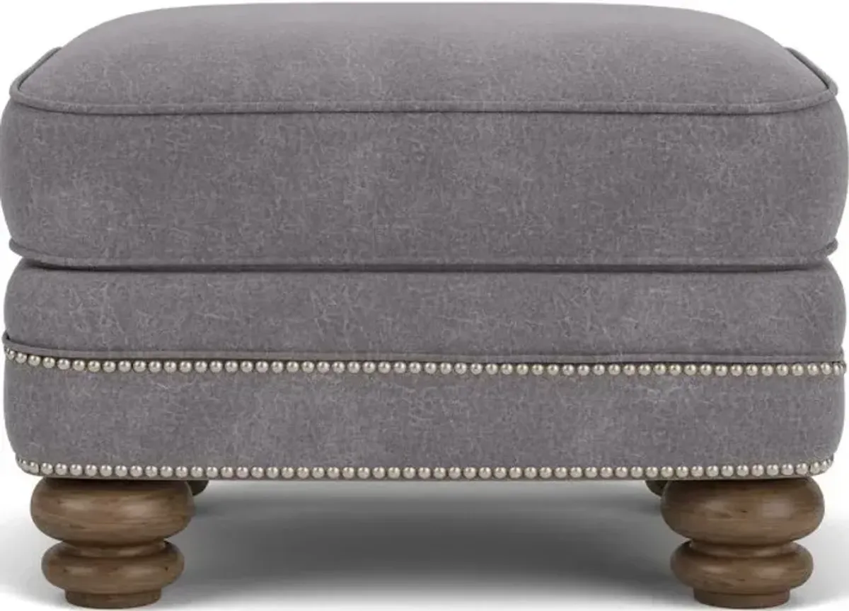 Flexsteel Bay Bridge Gray Fabric Charcoal Ottoman