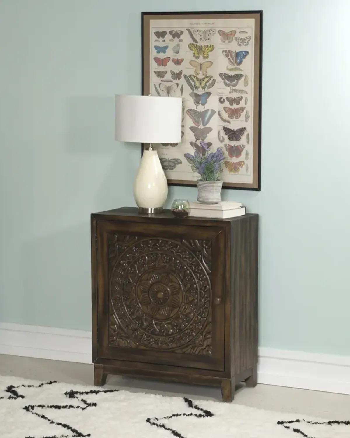 Powell Grace Accent Cabinet Dark Brown