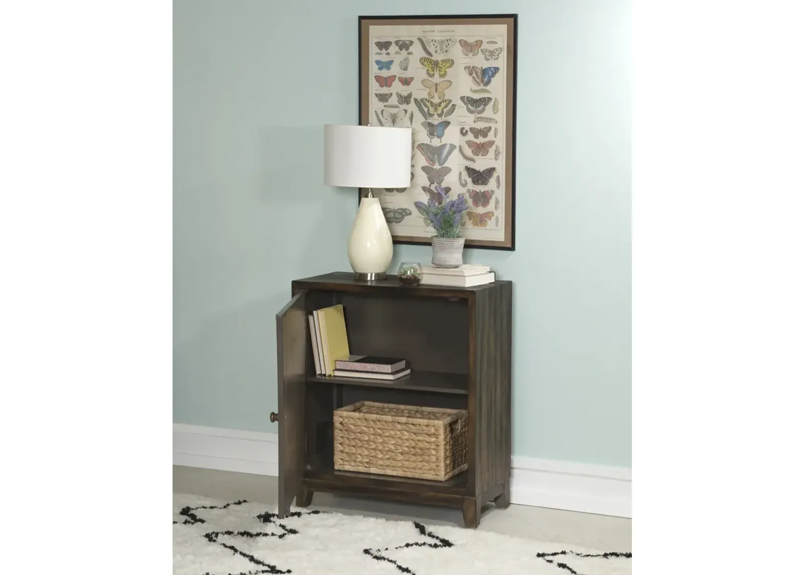 Powell Grace Accent Cabinet Dark Brown