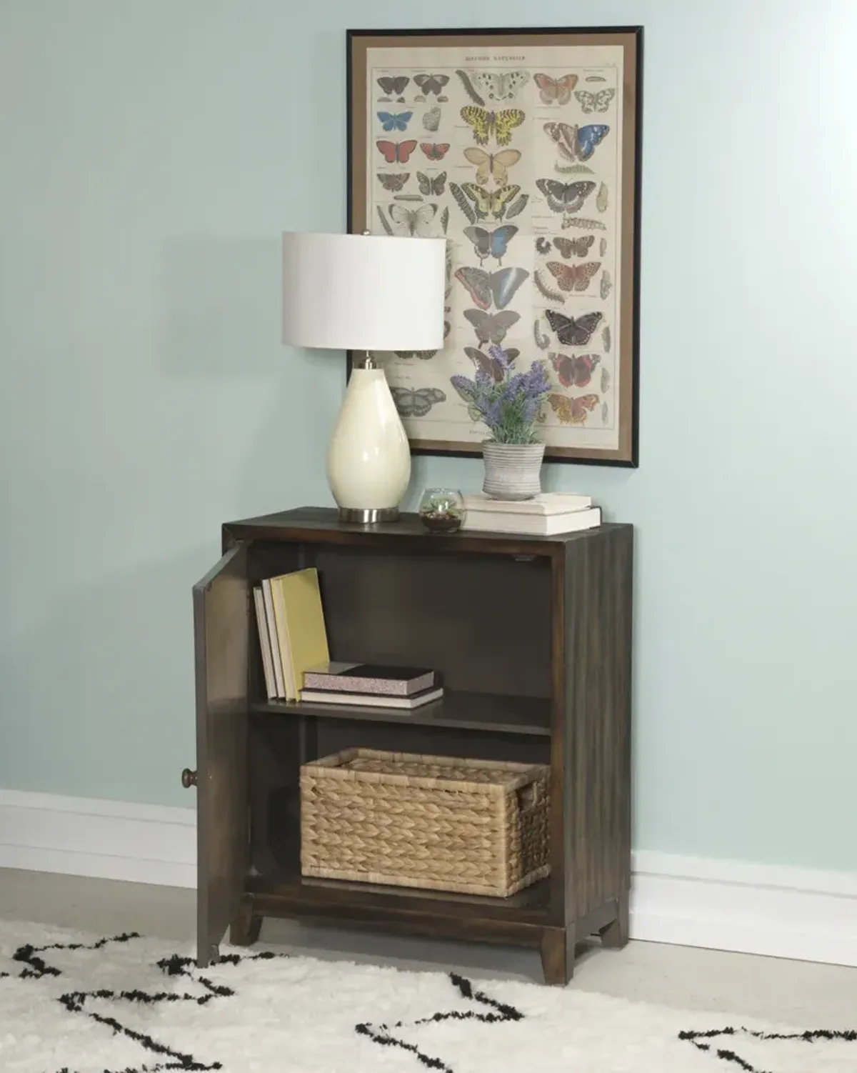 Powell Grace Accent Cabinet Dark Brown