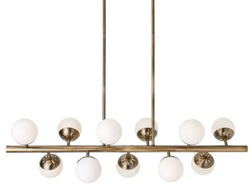 DROPLET GOLD/WHITE LINEAR CHANDELIER