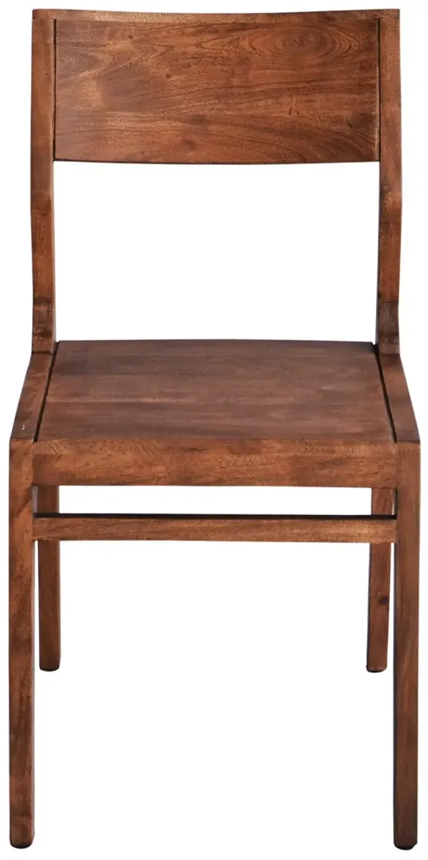 WREN SOLID ACACIA WOOD ANGLED BACK ACCENT CHAIR